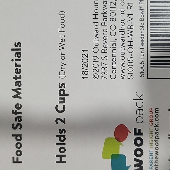 Nib Outward Hound Fun Feeder Slo Bowl Purple Medium / Mini - Picture 4 of 4